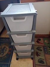4 drawer plastic storage tower unit