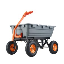 Uimoso Poly Garden Dump Cart Heavy-duty Yard Carts and Wagons 1500 lbs 13" Tires