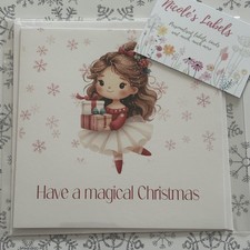 Happy Christmas Card ballerina children’s
