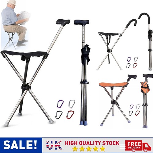Folding walking stick seat - walking,