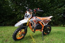 50cc Mini Dirt Bike Motocross Orange Motorbike 2 Stroke Petrol Off Road