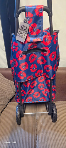 Floral wheeled shopping - floral,