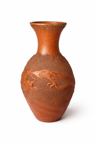Japanese tokoname pottery vase - japanese,
