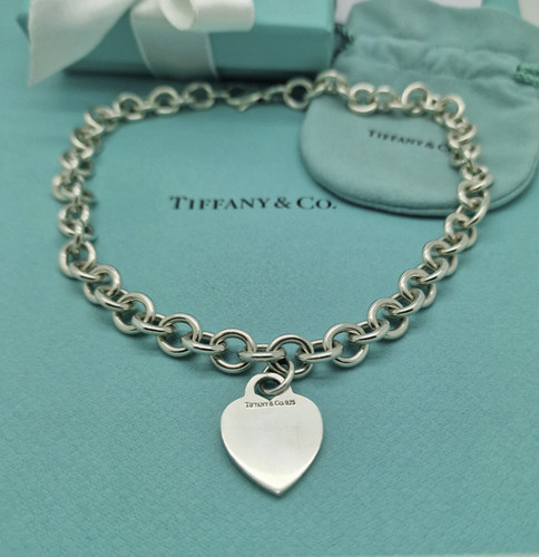 Tiffany plain heart tag - &,