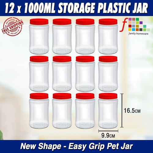 Plastic storage jars screw - storage,