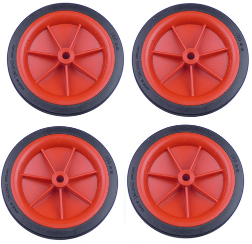 102mm red plastic - (4"),