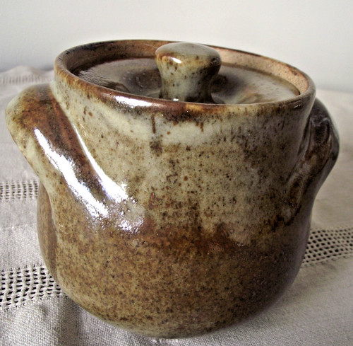 Studio pottery lidded pot - studio,