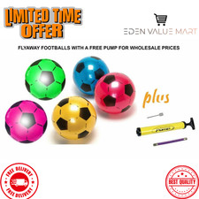 PLASTIC 23CM (9.5 inches) Football flyaway FOR KIDS YELLOW BLUE GREEN deflated