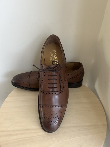 Barker leather tan brogues - barker,