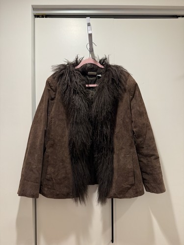 Chicos suede mongolian fur - chicos,