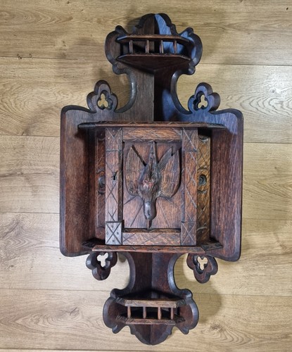 Antique french oak corner wall - antique,