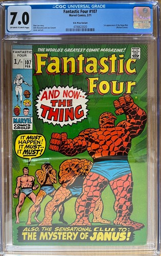 1971 fantastic four 107 cgc - fantastic,