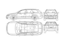 A4 Photo Blueprint Audi A4 B6