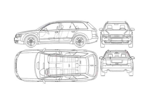 Photo blueprint audi - audi, b6