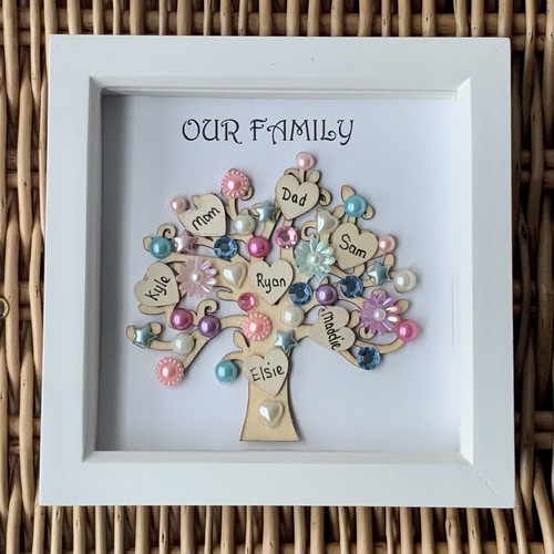 Personalised family tree box - personalised,