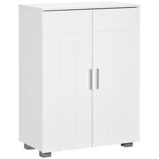Kleankin Bathroom Floor Cabinet, Freestanding Cabinet, Storage Cupboard, White