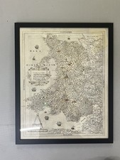 FRAMED. Old Map of Wales