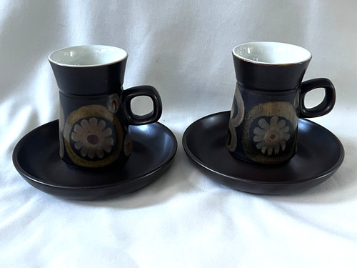 Denby arabesque coffee cups - denby,