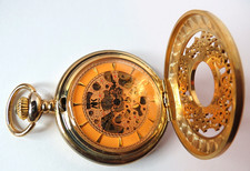 FANCY SKELETON POCKET WATCH AK