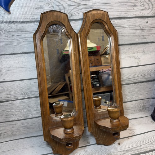 Pair vintage mirror - vintage, candle