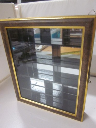 Wooden display case with glass - display,