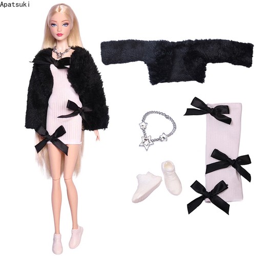 Black fur fashion - black,