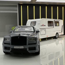 1/32 Rolls Royce Cullinan RV Trailer Camping Model Car Alloy Diecast Toy Vehicle