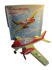 Vintage Joustra Tinplate Friction Avion Rallye Light Aircraft Plane No 563 Boxed