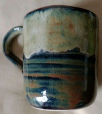 Studio Pottery Large Mug Contemporary New 9.5 cm/300 ml Potters Initials