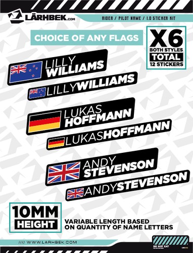 Personalised rider name - , /