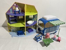 Peppa Pig Figures House Rare Blue Campervan Bundle Mummy George Accessories