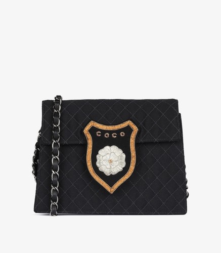 Chanel black quilted grosgrain - chanel,