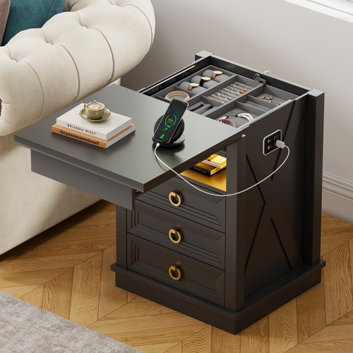 Bedside table with drawer - table,