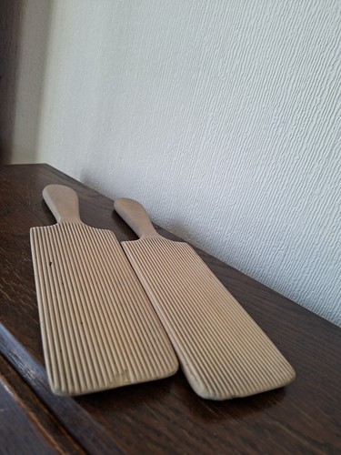 Vintage pair wooden butter - pair,