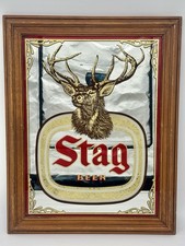 Vintage Stag Beer Bar Mirror