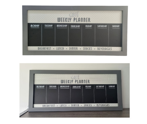 Grey weekly planner - grey,