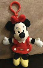 Disney USA Parks Minnie Mouse Clip On Plush Toy Keyring Pram Bag Charm