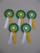 5 x ST PATRICKS DAY ROSETTES
