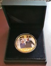 GIBRALTAR ONE CROWN  COIN 24 K
