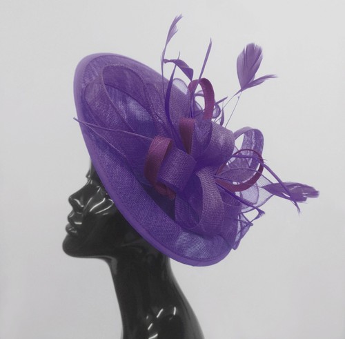 Big saucer sinamay - saucer, headband
