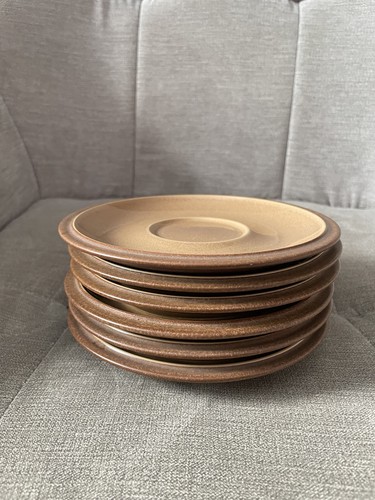 Denby cinnamon tea saucers - denby,