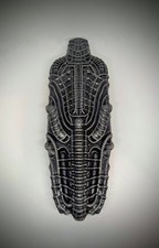 Alien Sarcophagus Wall Sculpture - Length 14.17 in (36 cm/360mm) / 3D Resin Art