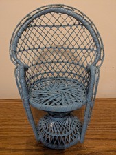 Vintage Light Blue Wicker