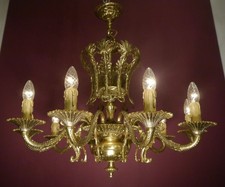 BRASS CHANDELIER LARGE 10