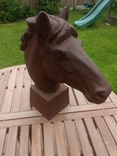 Horse head bust sculpture - bust,