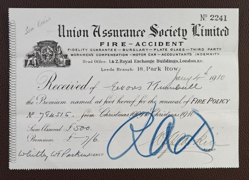 1910 union assurance - 1910, society