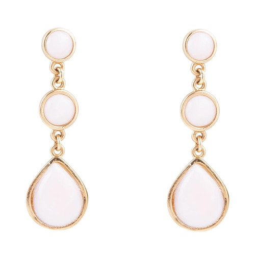 Drops pink opal earrings - drops,