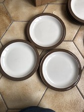 Denby Greystone Tea Plates X 3 