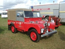 restored fire engine vehicle photo Landrover series 1  6"x4" d