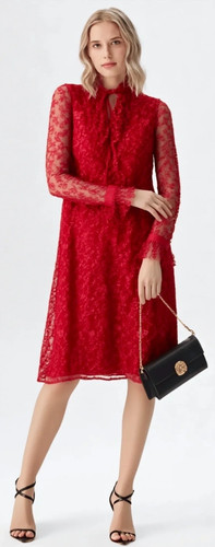 Escada red lace - escada, bow